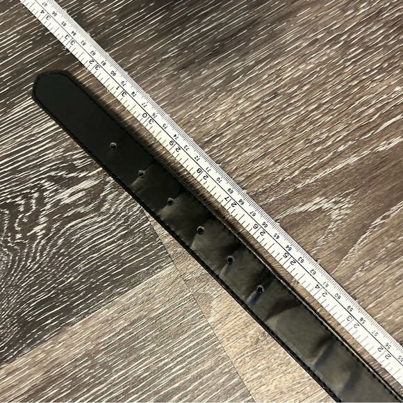 Black Faux Leather Youth Large Belt - Picture 6 of 7